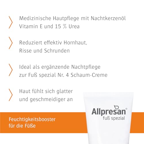 Allpresan Fuß spezial Nr. 4 Lipid-Salbe gegen Hornhaut und Schrunden - Fußsalbe zur täglichen Pflege verhornter Füße - 125 ml