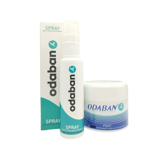 ODABAN SET - Antiperspirant Deodorant Spray 30ml + Fuss- und Schuhpuder 50g
