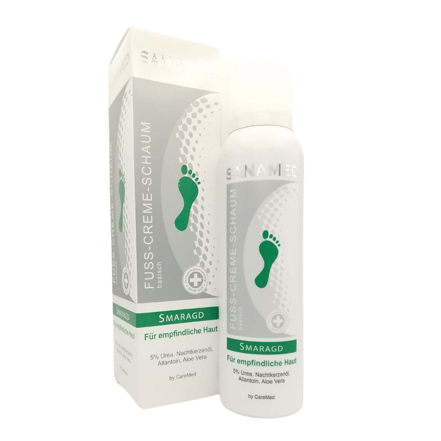 Sanamed - Smaragd, Fußschaum bei trockener Haut, mit Urea 150ml
