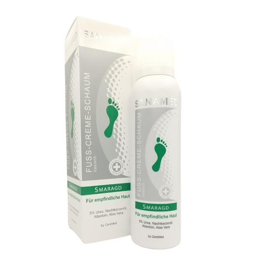 Sanamed - Smaragd, Fußschaum bei trockener Haut, mit Urea 150ml
