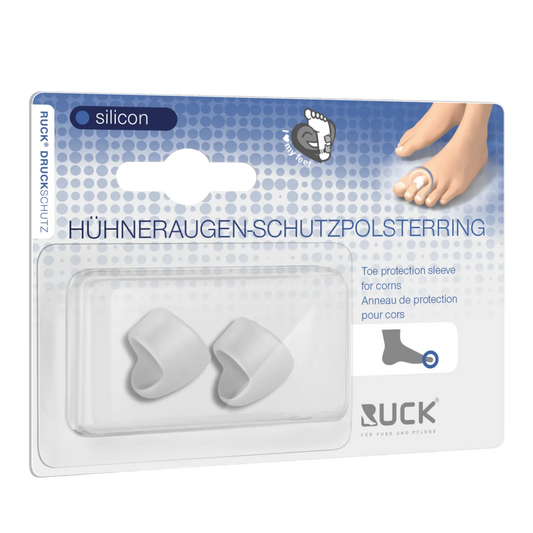 RUCK  - Druckschutz Silikon Hühneraugen Schutzpolsterring Gr. 2 - 2 Stück
