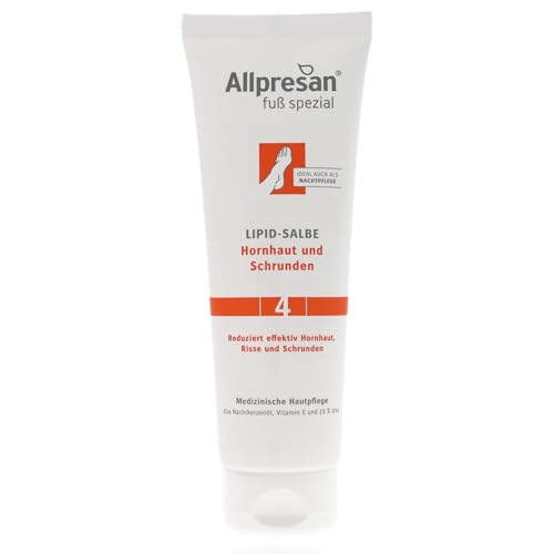 Allpresan Fuß spezial Nr. 4 Lipid-Salbe gegen Hornhaut und Schrunden - Fußsalbe zur täglichen Pflege verhornter Füße - 125 ml