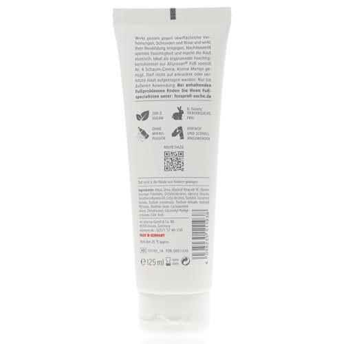 Allpresan Fuß spezial Nr. 4 Lipid-Salbe gegen Hornhaut und Schrunden - Fußsalbe zur täglichen Pflege verhornter Füße - 125 ml