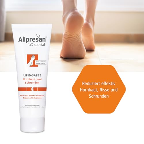 Allpresan Fuß spezial Nr. 4 Lipid-Salbe gegen Hornhaut und Schrunden - Fußsalbe zur täglichen Pflege verhornter Füße - 125 ml