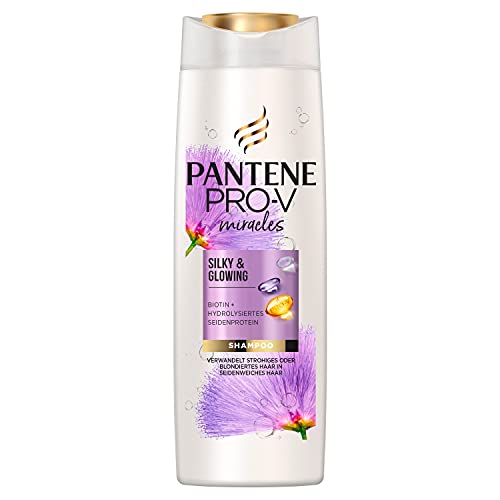 Pantene Pro-V Miracles Silky & Glowing Pflegespülung mit Biotin und Hydrolysiertem Seidenprotein, Haarpflege Glanz, 160ml