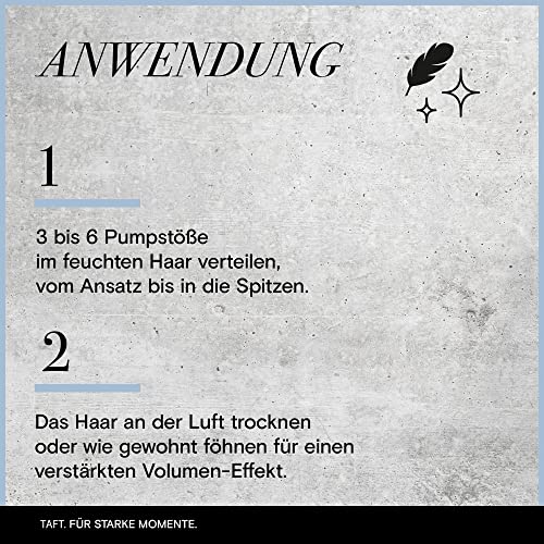 TAFT SCHWARZKOPF Leichter Pflegender Schaum Pflegendes Volumen Wunder, 150 ml