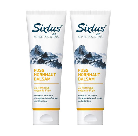 Sixtus FUSS HORNHAUT BALSAM mit Alpenkräuter-Extrakt und Allantoin - Für weiche, geschmeidige Füße - 2x 125 ml