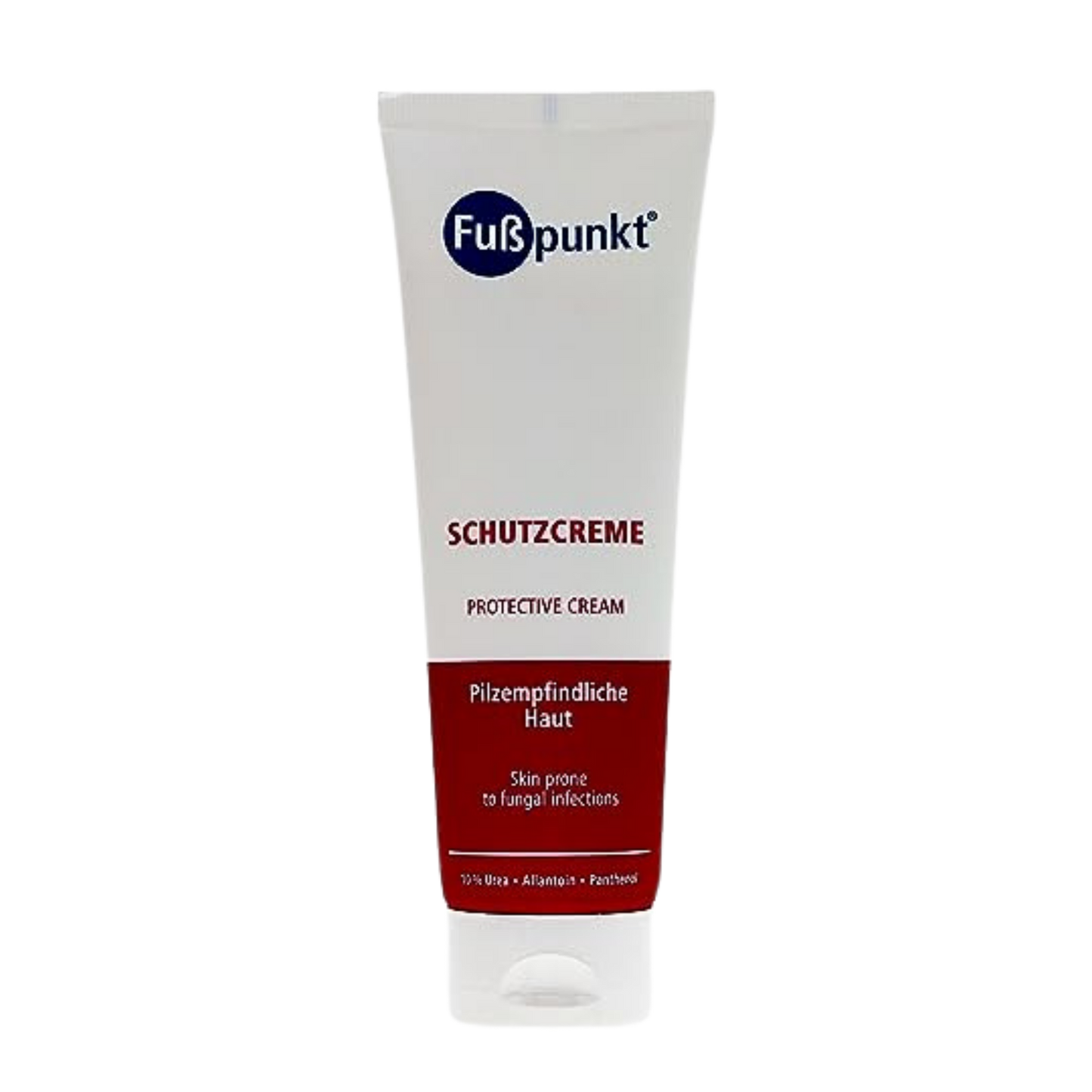 Fußpunkt - Schutzcreme für pilzempfindliche Haut mit Clotrimazol, Allantoin, Panthenol und 10% Urea 125ml