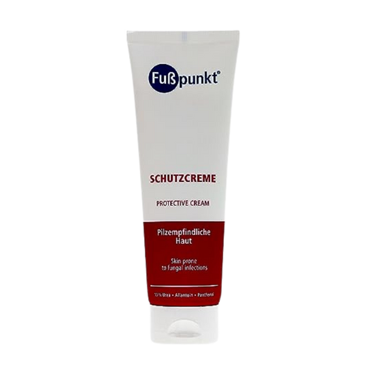 Fußpunkt - Schutzcreme für pilzempfindliche Haut mit Clotrimazol, Allantoin, Panthenol und 10% Urea 125ml