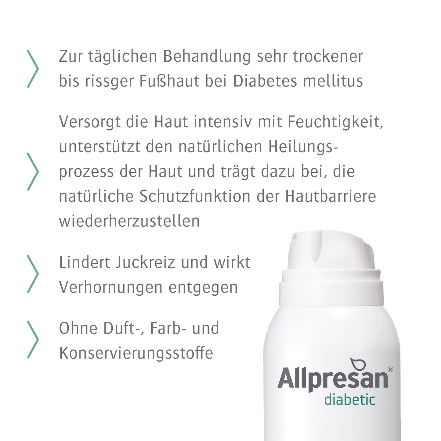 Allpresan diabetic INTENSIV Schaum-Creme - bei Diabetes mellitus - für sehr trockene bis rissige Fußhaut - 200 ml (1er Pack)