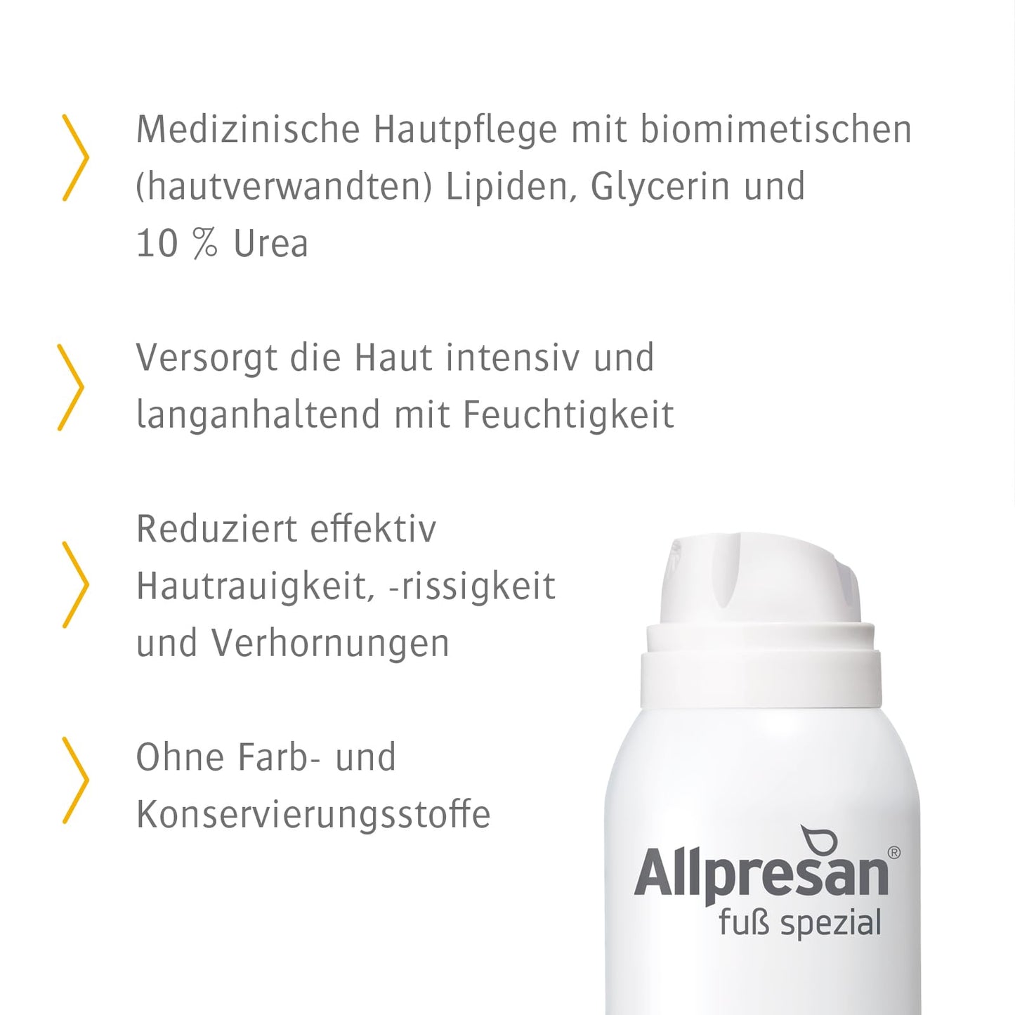 Allpresan Fuß Spezial Nr. 3 Schaum-Creme mit Mango Duft - Fußcreme für sehr trockene Haut - Zur täglichen Fußpflege sehr trockener Füße - 2x125 ml
