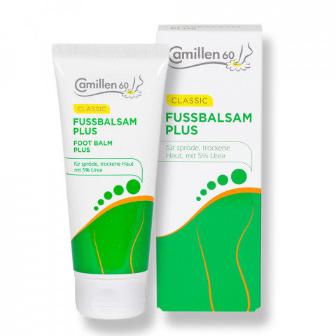 Camillen 60 - Fussbalsam Plus, Fußcreme mit Urea, Kamille für trockene Füsse 100ml