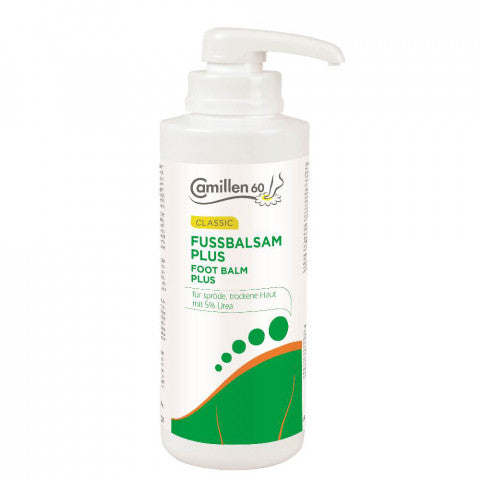 Camillen 60 - Fussbalsam Plus, Fußcreme mit Urea, Kamille für trockene Füsse 500ml