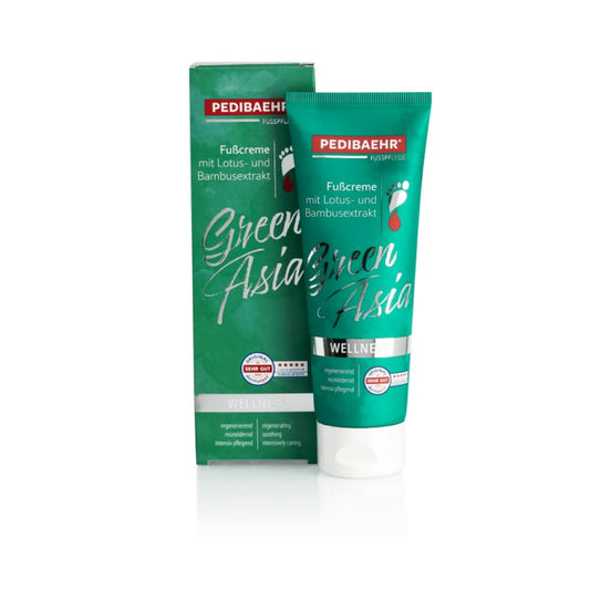 Pedibaehr Fußcreme | Green Asia | Mit Lotus- und Bambusextrakt | Mit Panthenol | auch für Diabetiker | Feuchtigkeit | 125 ml